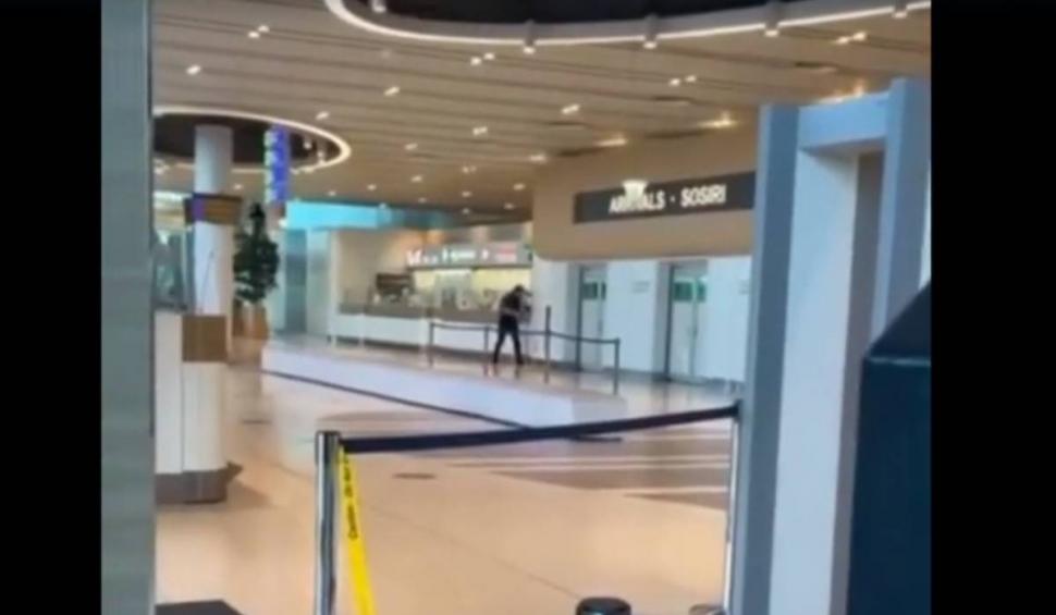 Imaginile atacului de pe Aeroportul Chișinău. Se aud împușcături pe înregistrare 843923