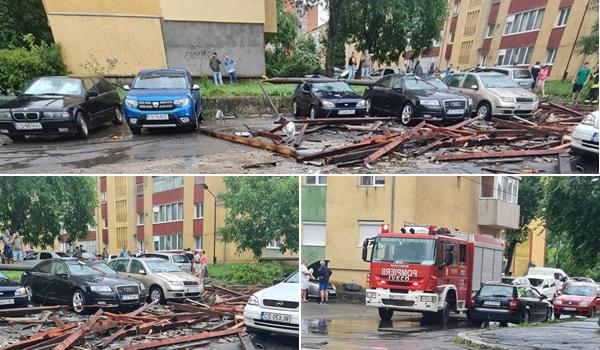 Aşa arată urgia! Nor care îţi taie răsuflarea, surprins din timpul furtunii care a făcut prăpăd în Reşiţa 844094