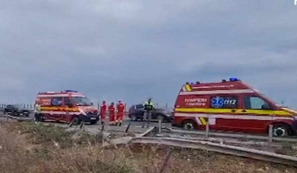 Grav accident rutier pe autostrada A4. Un elicopter SMURD a intervenit la fața locului 844168