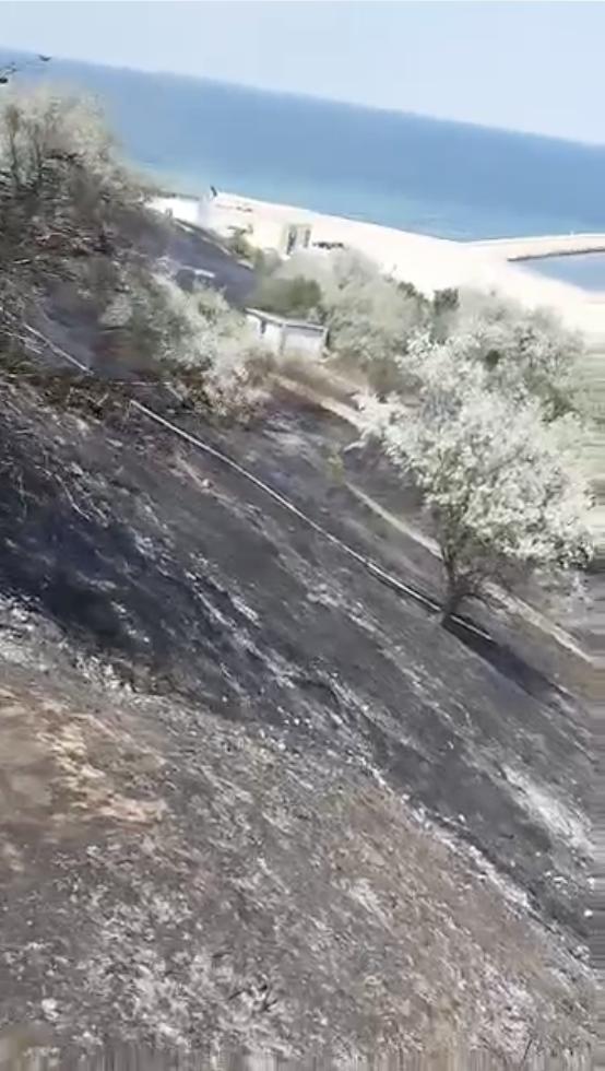 Incendiu lângă o plajă din Eforie Sud! Ard mai multe hectare de vegetație uscată 845722