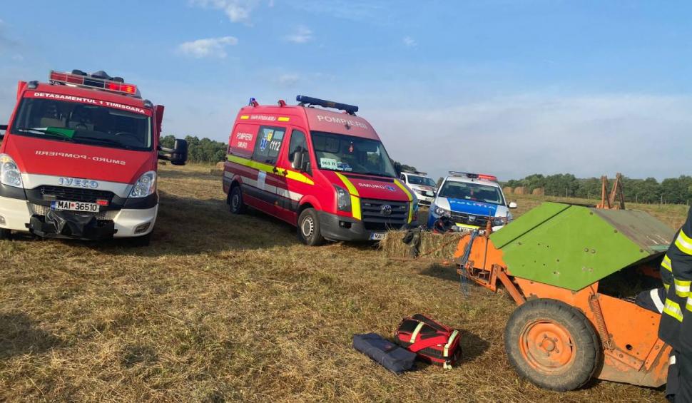 Un tânăr de 16 ani a fost prins de utilaj agricol, în Timiș. Elicopterul SMURD a intervenit la fața locului 846196