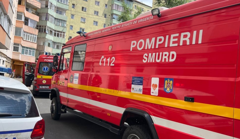 Bloc evacuat după ce doi concubini s-au certat și au dat cu spray lacrimogen, în Sibiu