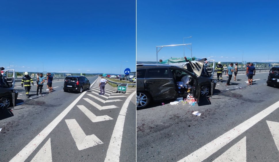 Accident cu trei mașini pe Autostrada Deva - Nădlac! Traficul este oprit