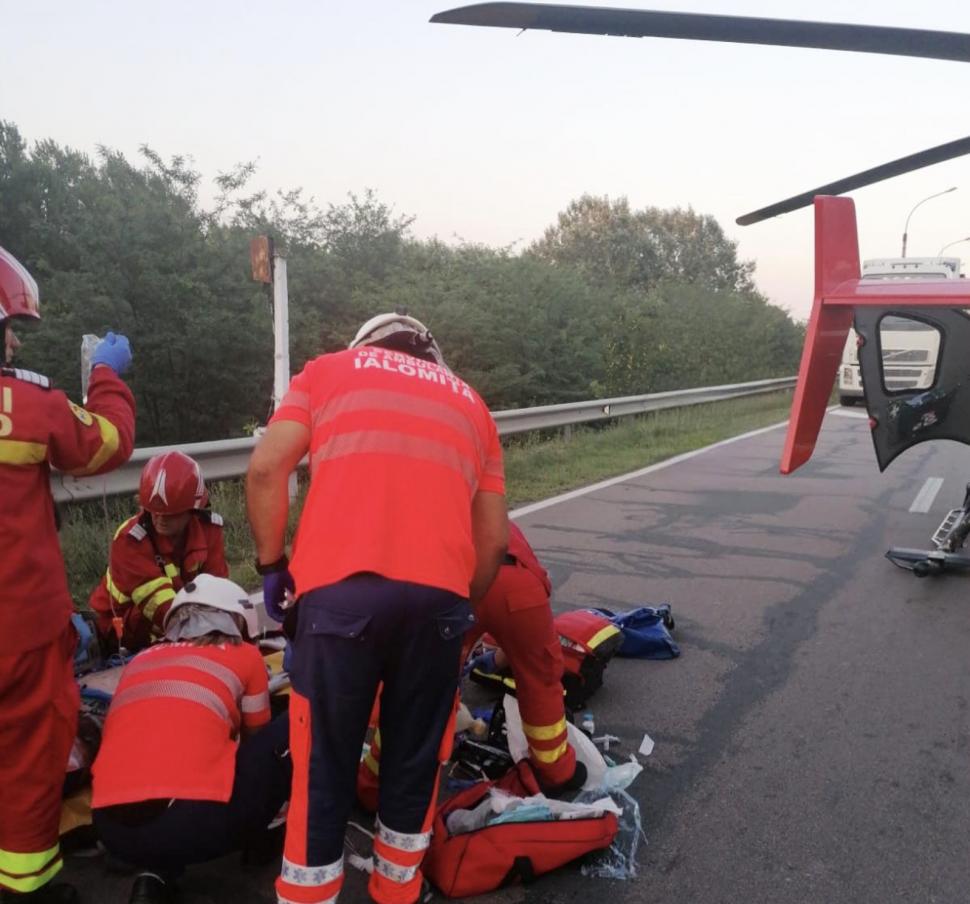 Două camioane încărcate cu cereale s-au ciocnit și au luat foc, în Ialomița | Șoferii români de TIR, în stare gravă 846884