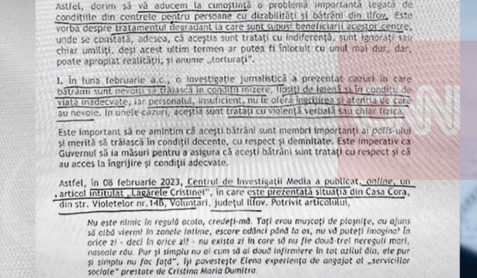 Avem documentul: Nicolae Ciucă a semnat sesizarea cu ororile din Căminele Groazei, din Ilfov 847489