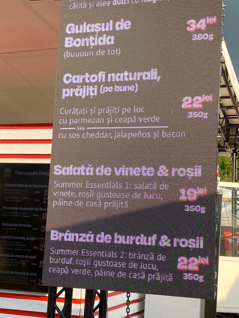 Un turist a făcut publică lista cu preţuri la mâncare de la Electric Castle 847897