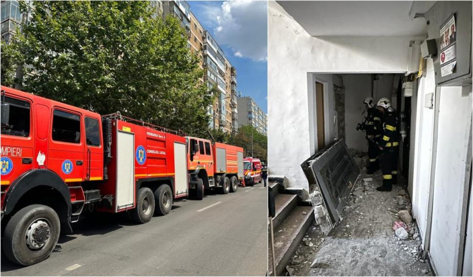 Explozie într-un bloc de pe Șoseaua Berceni din Bucureşti: Un om este rănit, 40 au fost evacuaţi. Primele imagini de la locul deflagraţiei 849638