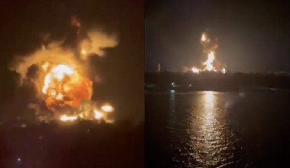 Noi imagini cu atacul rusesc din portul Ismail, surprinse din România. Analist militar: "Federația Rusă face eroarea să se uite la țara noastră ca la o simplă țară"