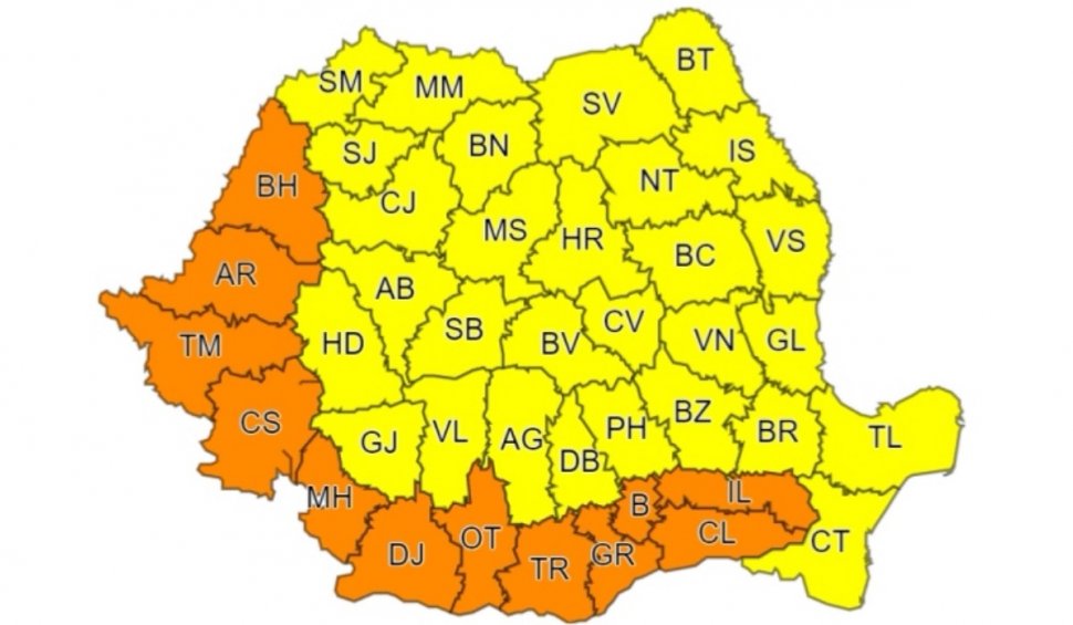 Cod portocaliu de caniculă în București și 11 județe din țară! Temperaturile ajung la 41 de grade