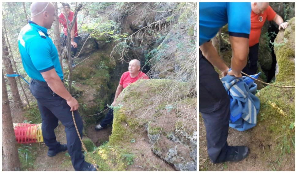 Un pui de căprioară a fost salvat după ce a rămas blocat în Grota Urşilor din Borsec