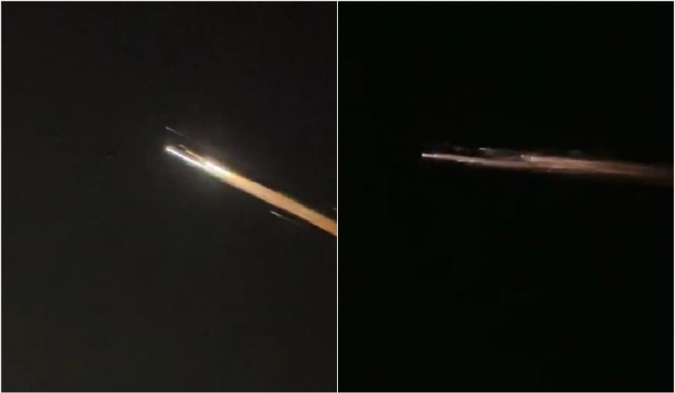 "Ce naiba e aia? OZN? Extratereștri?": Momentul înfiorător în care o minge de foc traversează cerul 851464