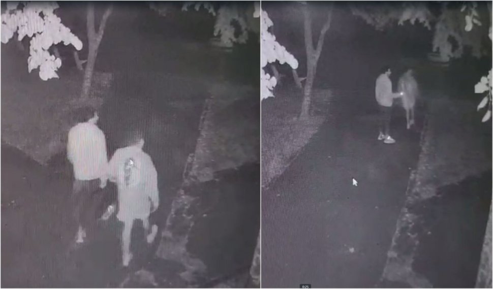 Doi tineri au fost filmați în parcul din Mangalia, la scurt timp după ce criminala a aruncat cadavrul Alinei sub o bancă