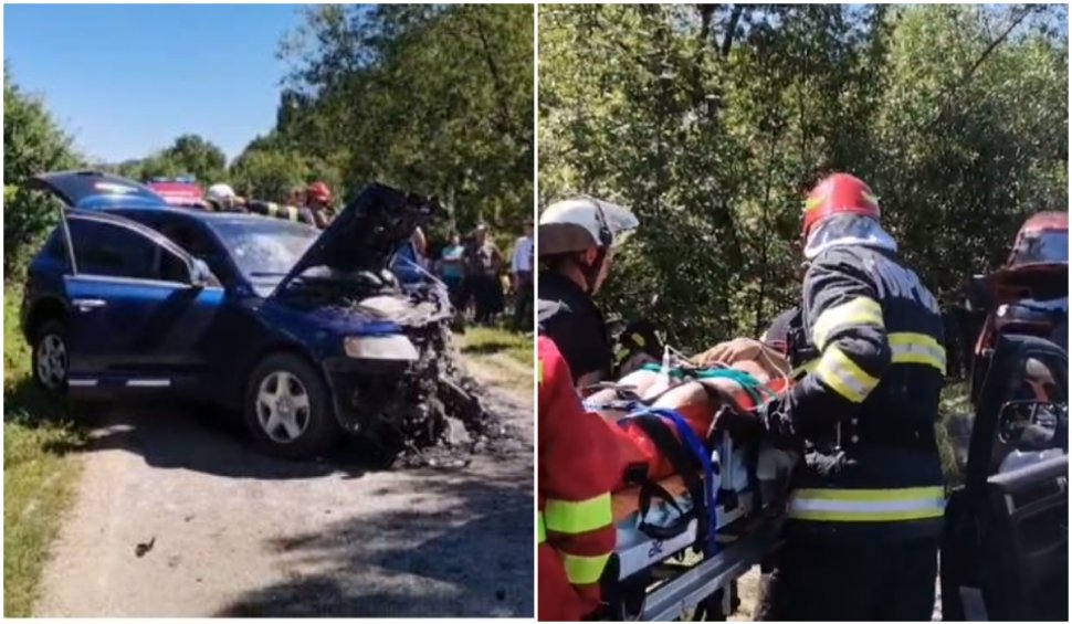 Patru tineri au fost răniți într-un accident produs pe un drum județean din Bistrița-Năsăud. A fost solicitat elicopterul SMURD