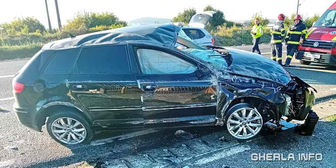 Şofer filmat în timp ce face accident. Era beat şi conducea pe contrasens pe șoseaua Gherla-Cluj 851948