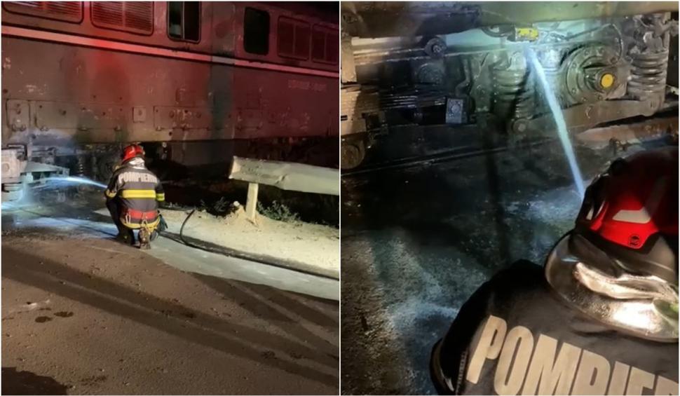 Incendiu la locomotiva unui tren personal cu 20 de călători, în mijlocul nopții 852021