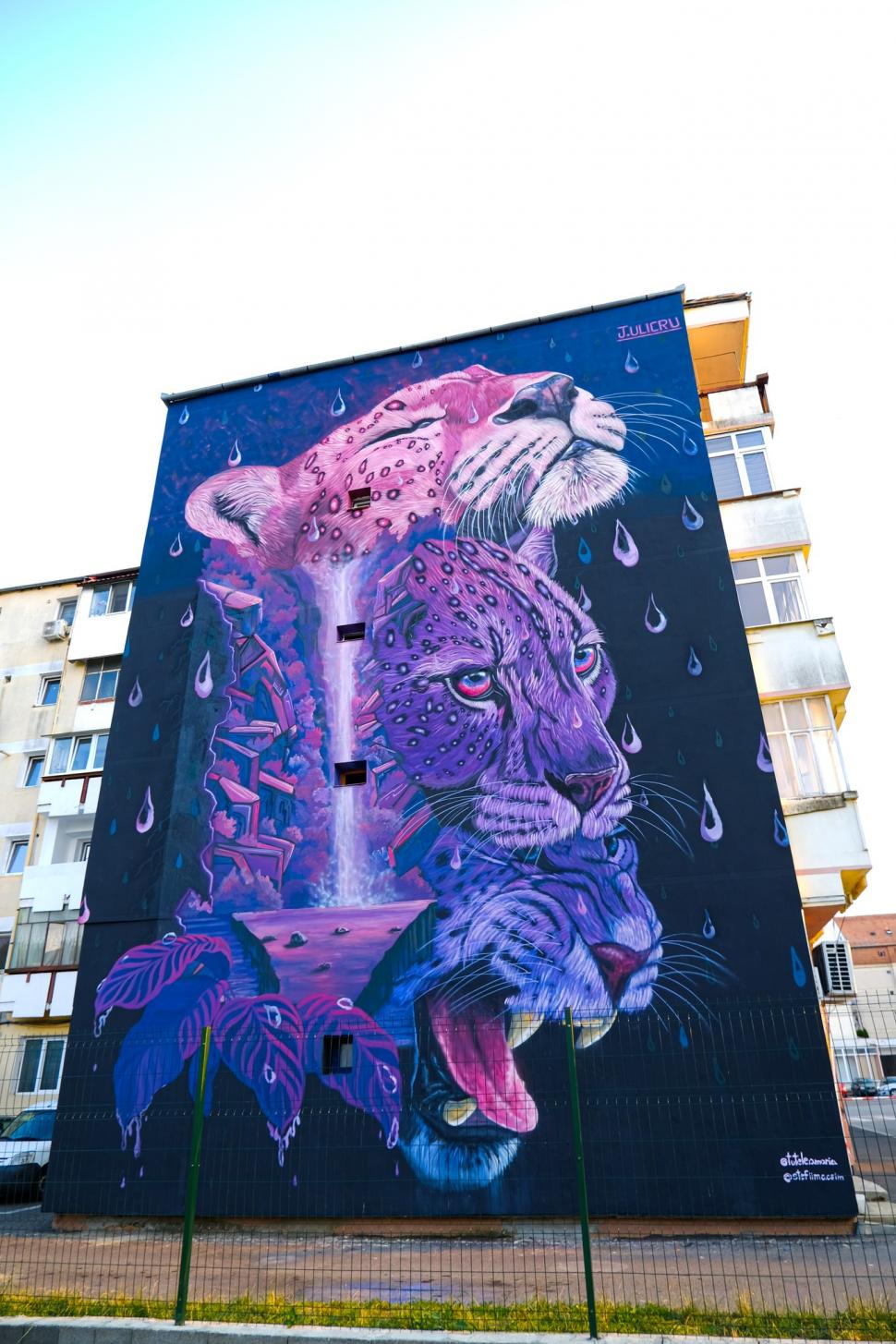 Artă stradală în Sibiu. Opera "Urletul furtunii", realizată pe fațada mucegăită a unui bloc, a devenit una dintre cele mai apreciate picturi murale din lume 852265