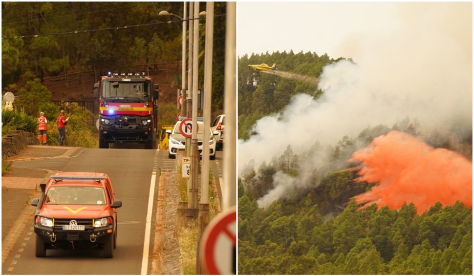 MAE, atenţionare de călătorie pentru Spania: Cinci localităţi au fost evacuate din cauza incendiilor de vegetație din Tenerife