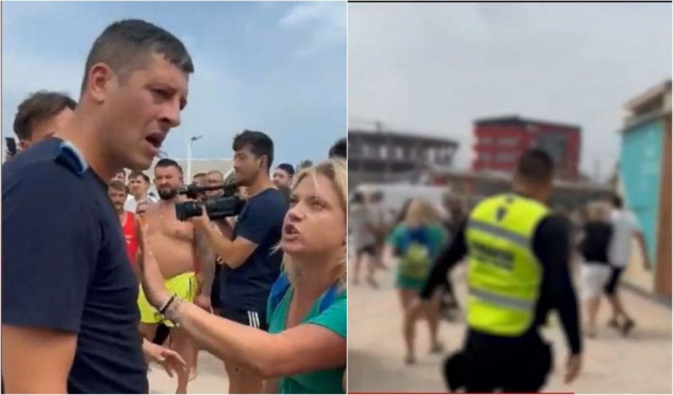 Patru turişti care s-au bătut cu poliţiştii şi jandarmii pe plaja din Costineşti au fost reţinuţi