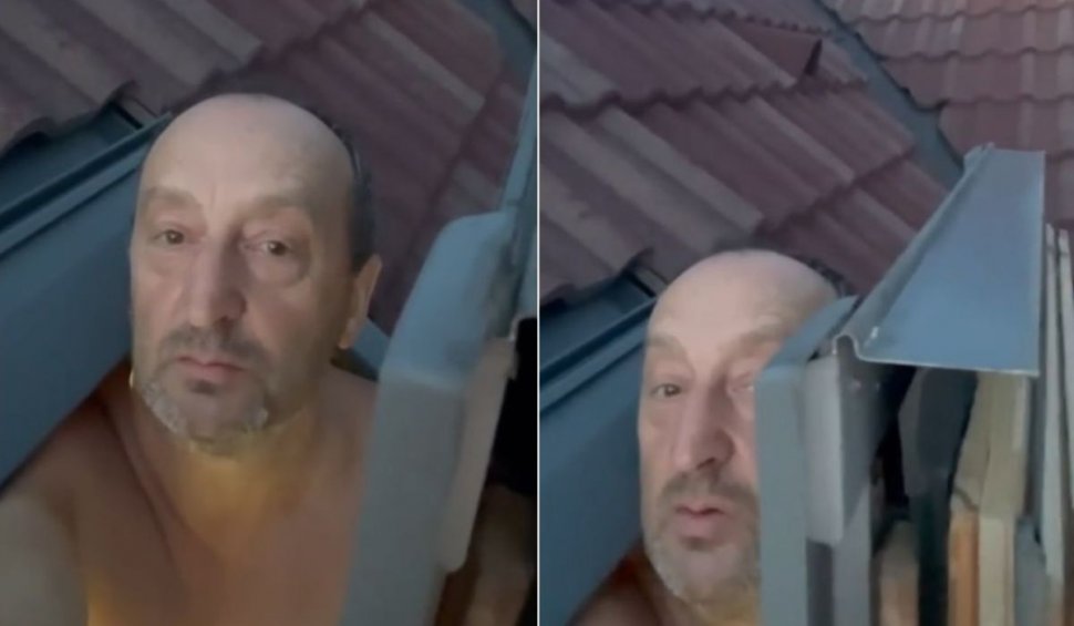 Român viral pe TikTok după ce a ieşit prin acoperişul unei pensiuni din Braşov ca să poată face duş