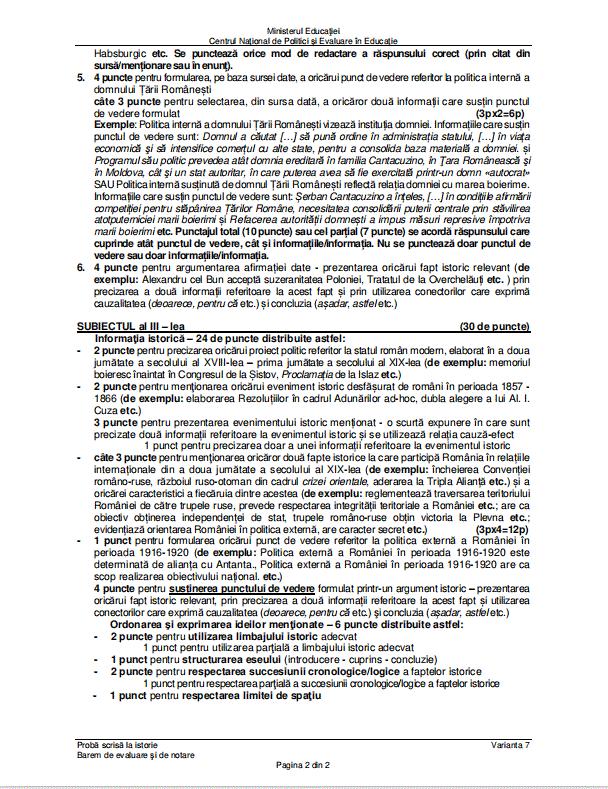 Subiectele la Istorie de la Bacalaureat 2023, sesiunea de toamnă, au fost publicate pe edu.ro 852644