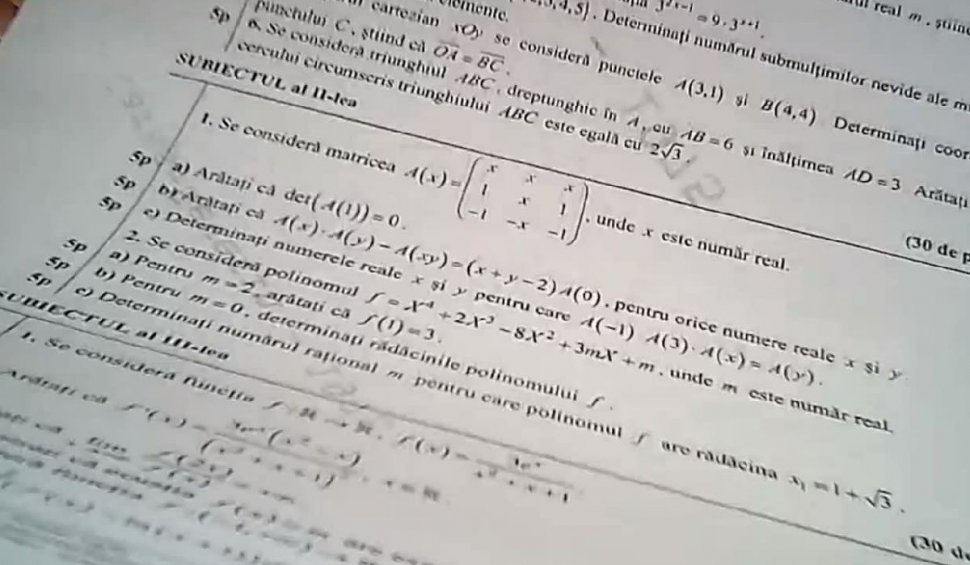 Subiectele la Matematică, profil mate-info, de la Bacalaureat 2023, sesiunea de toamnă, au fost publicate