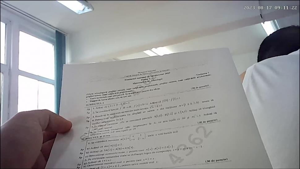 Subiectele la Matematică, profil tehnologic, de la Bacalaureat 2023, sesiunea de toamnă, au fost publicate 852559