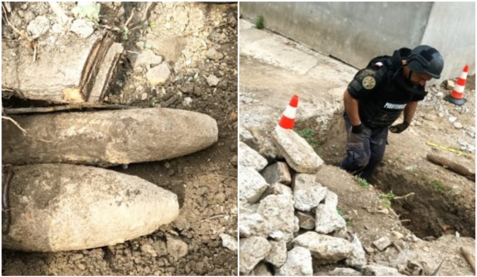 Un bărbat a sunat la 112 dupa ce a găsit două bombe de aruncător, încastrate în rădăcini de arbore, pe un teren din Bacău