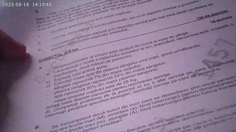 Subiectele la Biologie de la Bacalaureat 2023, sesiunea de toamnă, au fost publicate 852761