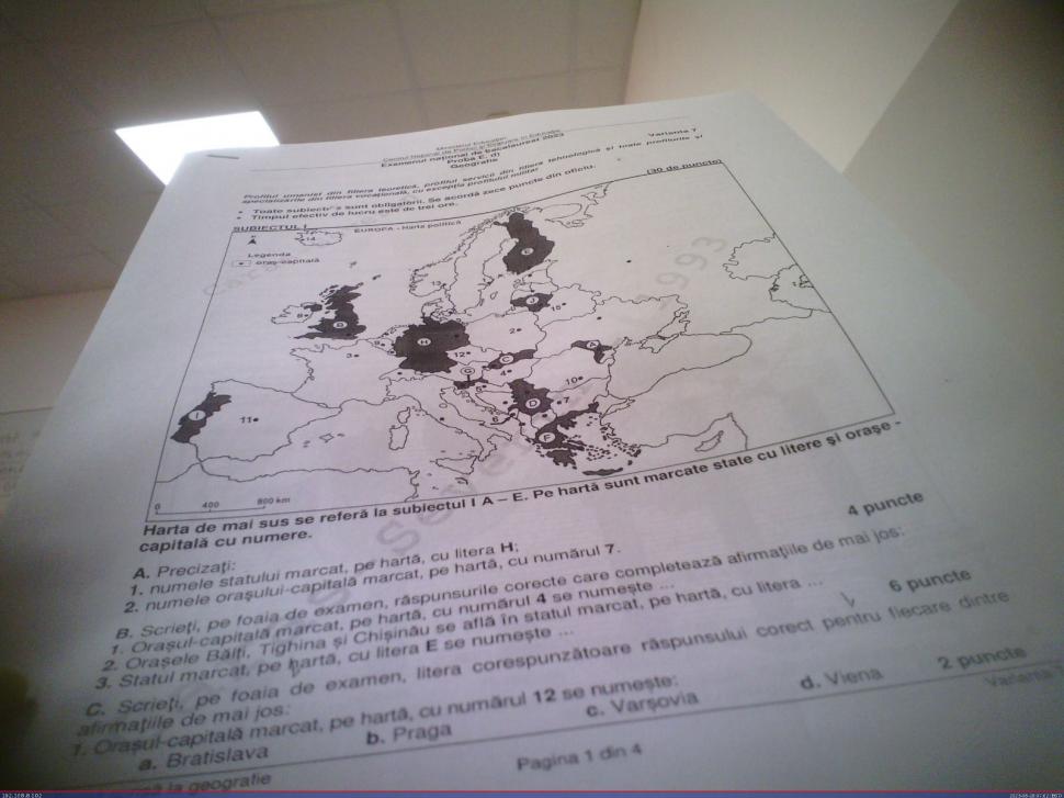 Subiectele la Geografie de la Bacalaureat 2023, sesiunea de toamnă, au fost publicate 852766