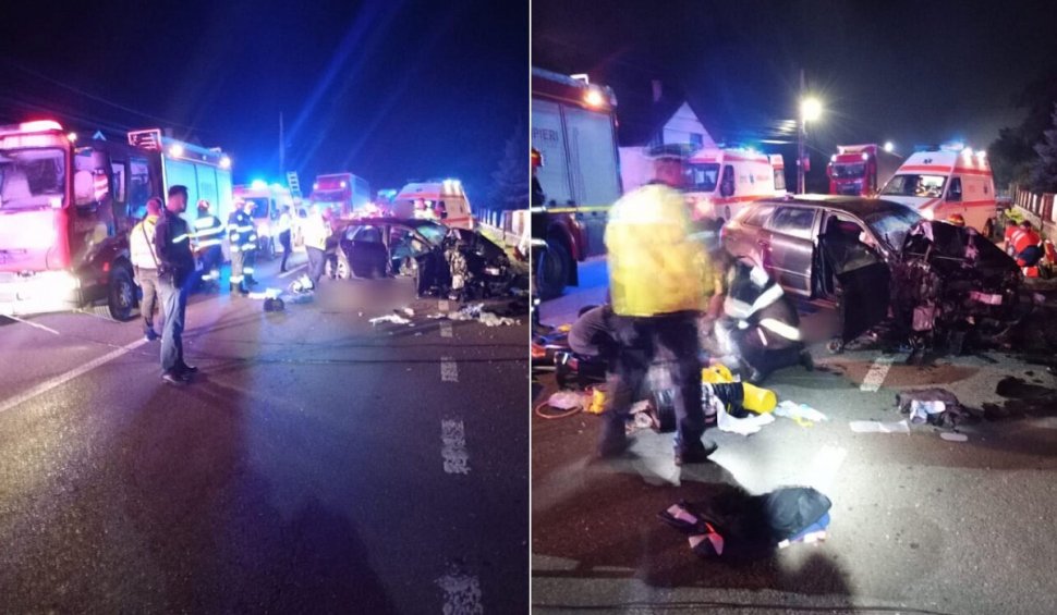 Patru tineri au murit și unul este în comă, după un accident teribil în Dorna Candrenilor: Mașina în care se aflau s-a izbit violent de un stâlp
