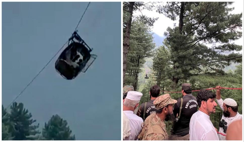 Operaţiune spectaculoasă de salvare. Cinci copii au fost salvați dintr-o telecabină suspendată din Pakistan 853683