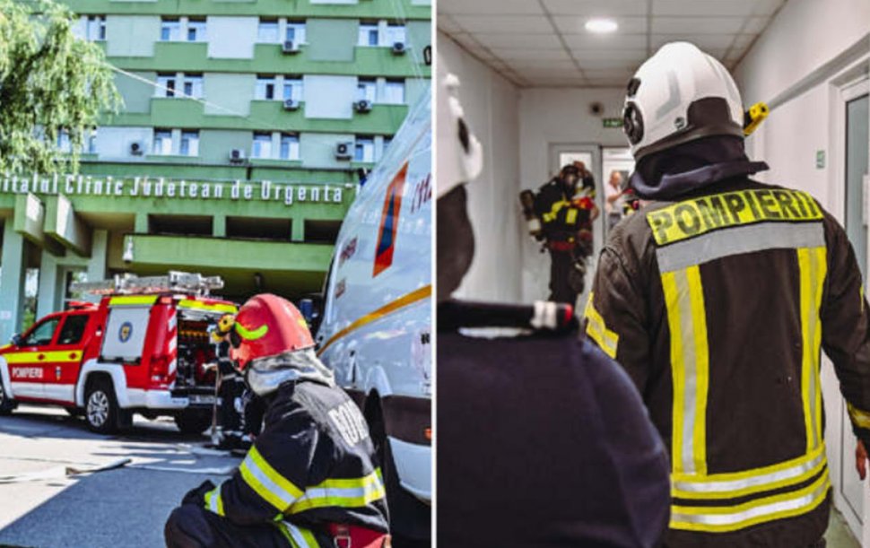 Alertă de incendiu la Spitalul Judeţean din Timişoara. Nu a fost nevoie de evacuarea pacienţilor