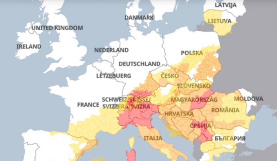 Alerte meteo în Europa! Cod roșu de ploi și vijelii , dar și de caniculă în mai multe țări 854520