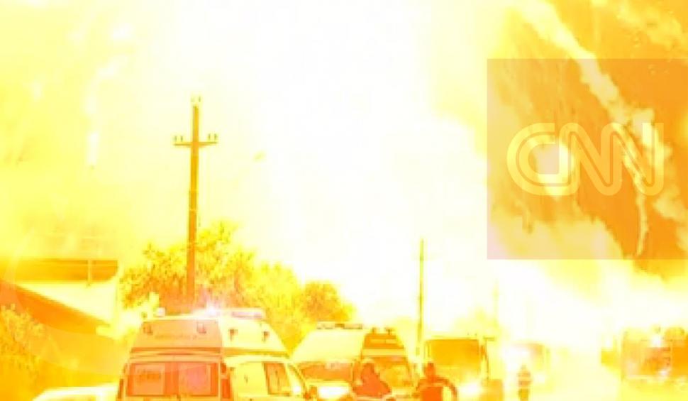 A treia explozie, la stația GPL din Crevedia, surprinsă de camerele Antena 3 CNN, în mijlocul salvatorilor 854552