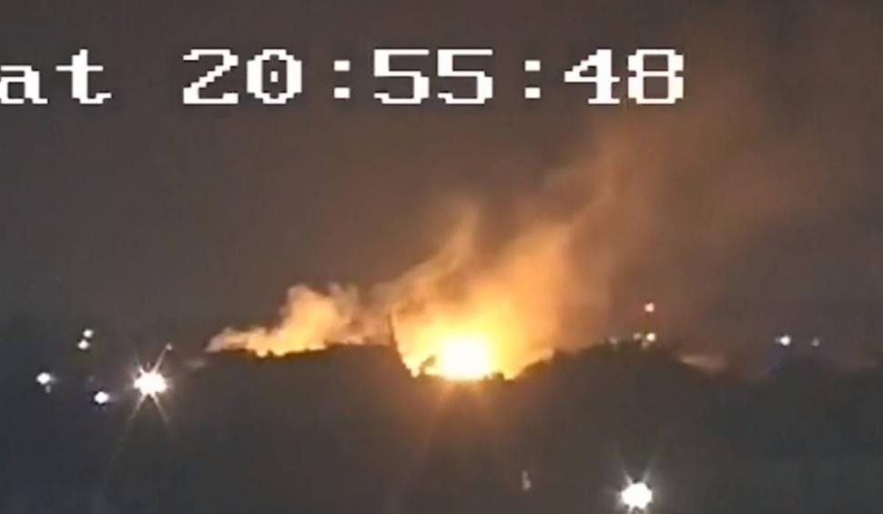 Exploziile din Crevedia, surprinse pe camerele de supraveghere de la poligonul lui Titi Aur 854688