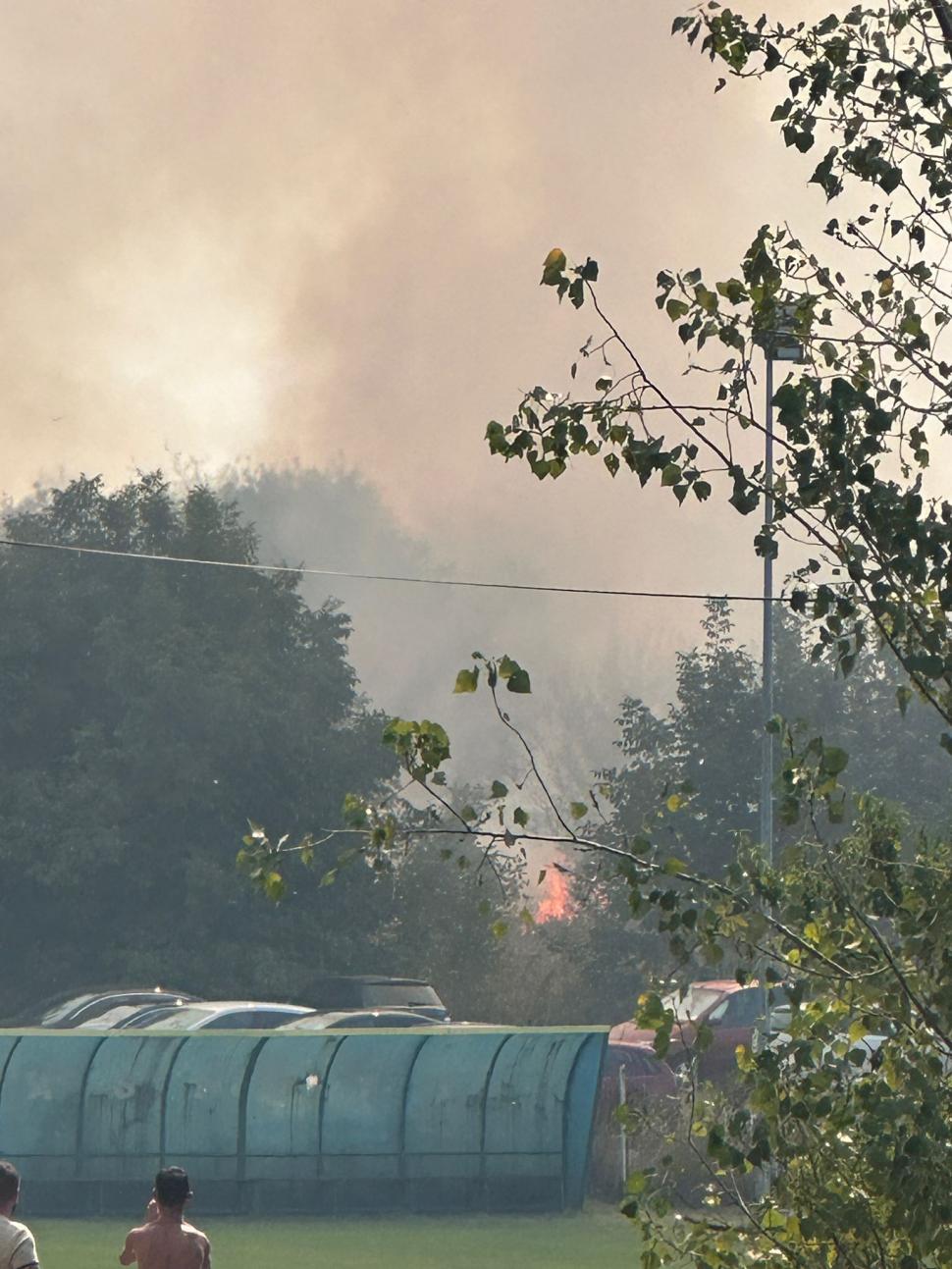 Incendiu de proporții lângă Penitenciarul Jilava | Degajări mari de fum 854795