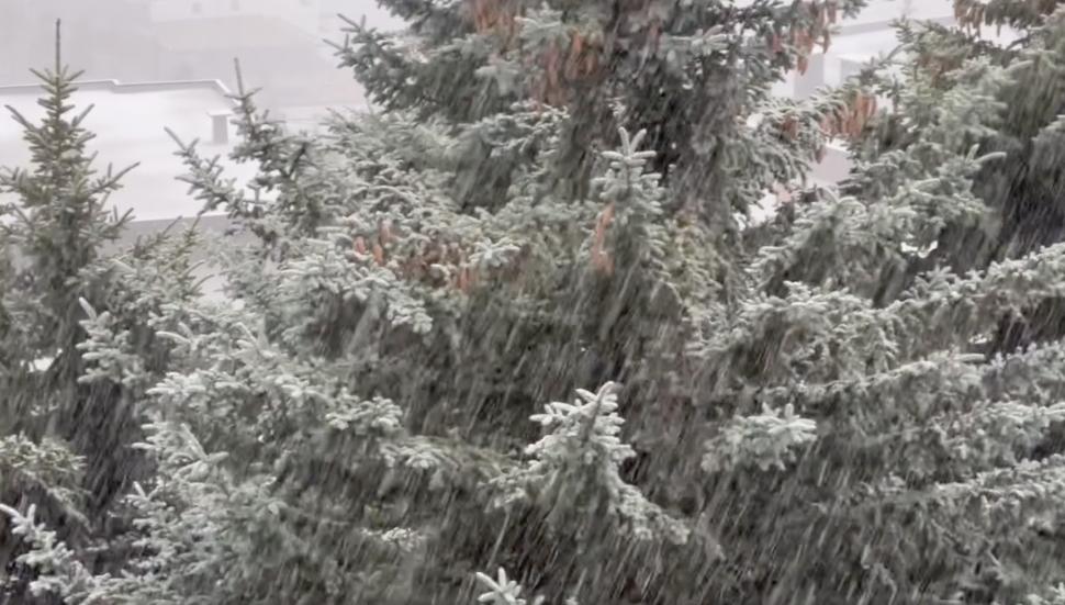 Imagini cu zăpada, după ce a nins abundent într-o localitate din Italia, în plină lună august 854928