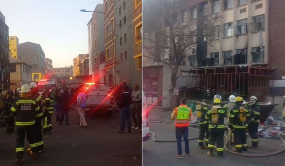 Zeci de morți și peste 40 de răniți după un incendiu izbucnit la o clădire din Johannesburg