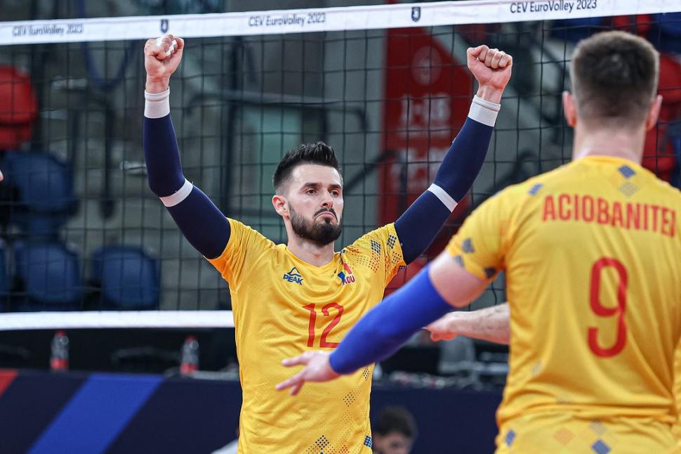 Volei masculin: România a învins Franța, deținătoarea titlului olimpic, și s-a calificat în optimile Campionatului European 856418