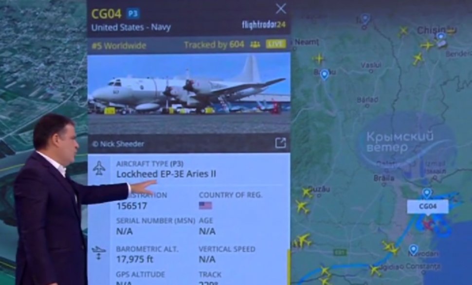 Avion american, misiune la graniţa României în timpul atacului rusesc