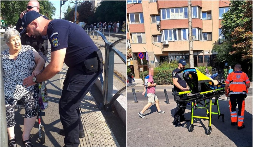 O femeie în scaun cu rotile, căzută în apropiere de linia de tramvai, a fost salvată de jandarmii bucureșteni | ”Felicitări, băieți, tot respectul” 