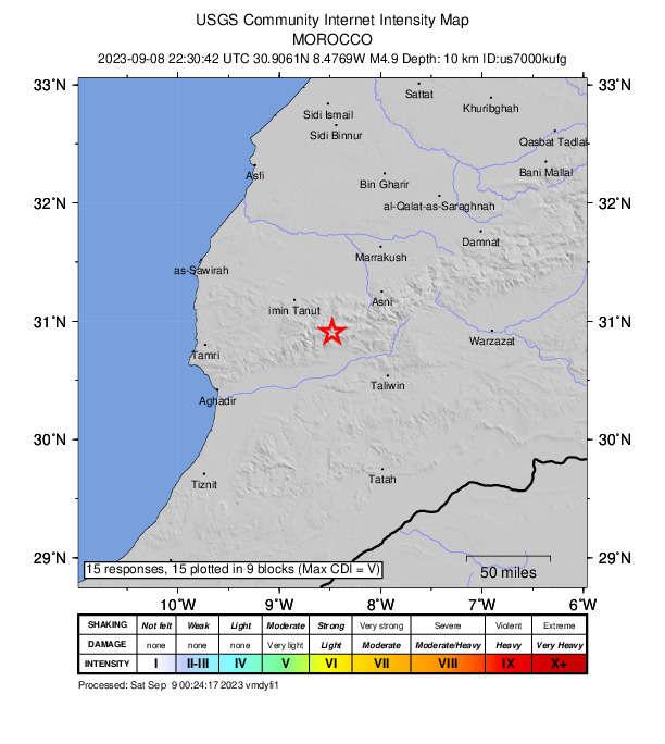 Cutremur devastator în Maroc, în noaptea de vineri spre sâmbătă. Sunt sute de morţi şi răniţi potrivit primelor estimări 857205
