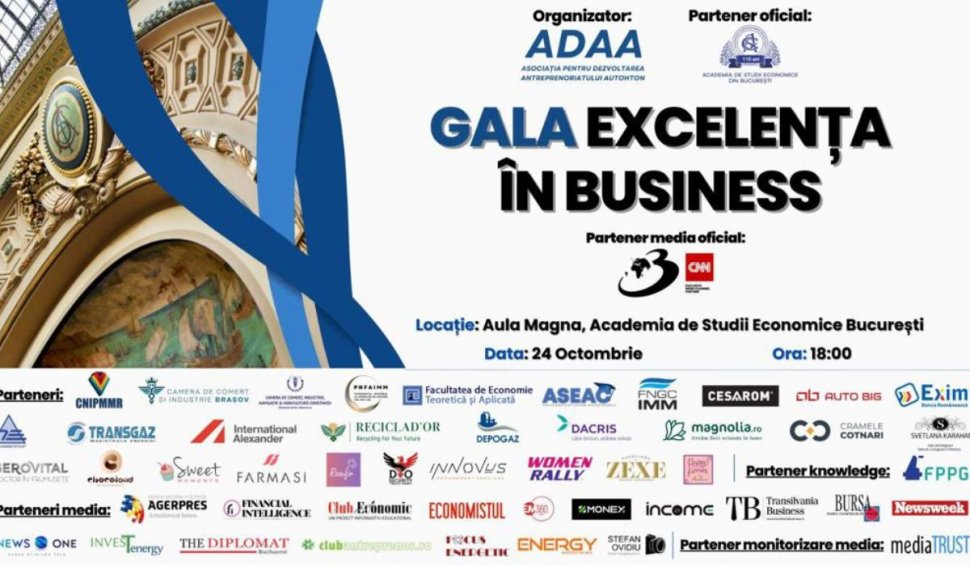 Gala Excelența în Business reflectă diversitatea și profunzimea performanței în lumea afacerilor