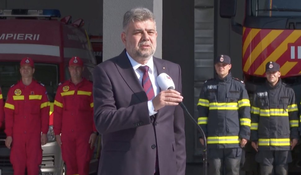 Premierul Marcel Ciolacu, la inaugurarea unității de pompieri din Sectorul 4: "Este prima construită, în ultimii 40 de ani, în România"