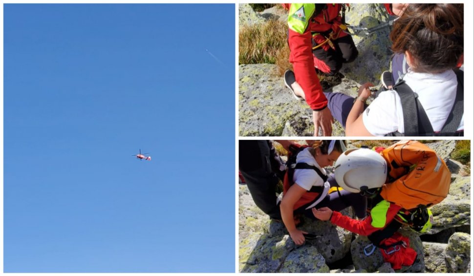 O turistă a fost salvată cu elicopterul, în Retezat. Femeia purta opincuţe din pânză