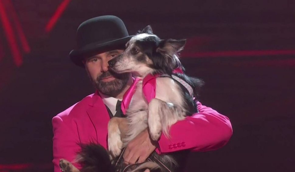 Românul Adrian Stoica a câştigat un milion de dolari alături de câinele său la America's Got Talent, cel mai mare concurs de talente din lume