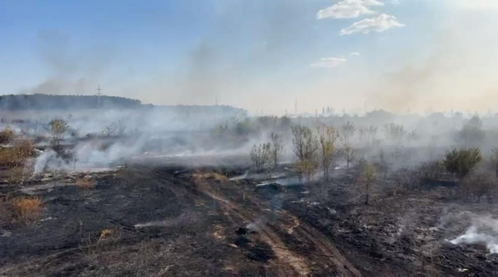 Incendiu de vegetație în Buftea, Ilfov: 10 autospeciale ISU intervin pentru oprirea acestuia 860998