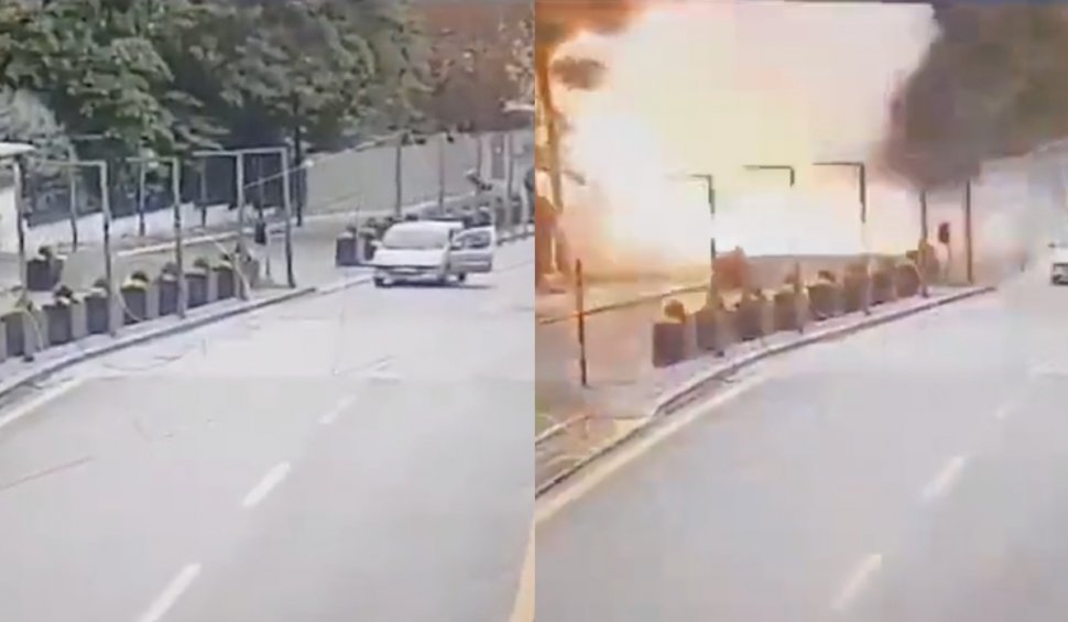Atacul terorist din Ankara, surprins de camerele video de supraveghere. Au fost mobilizate forțele Antitero 