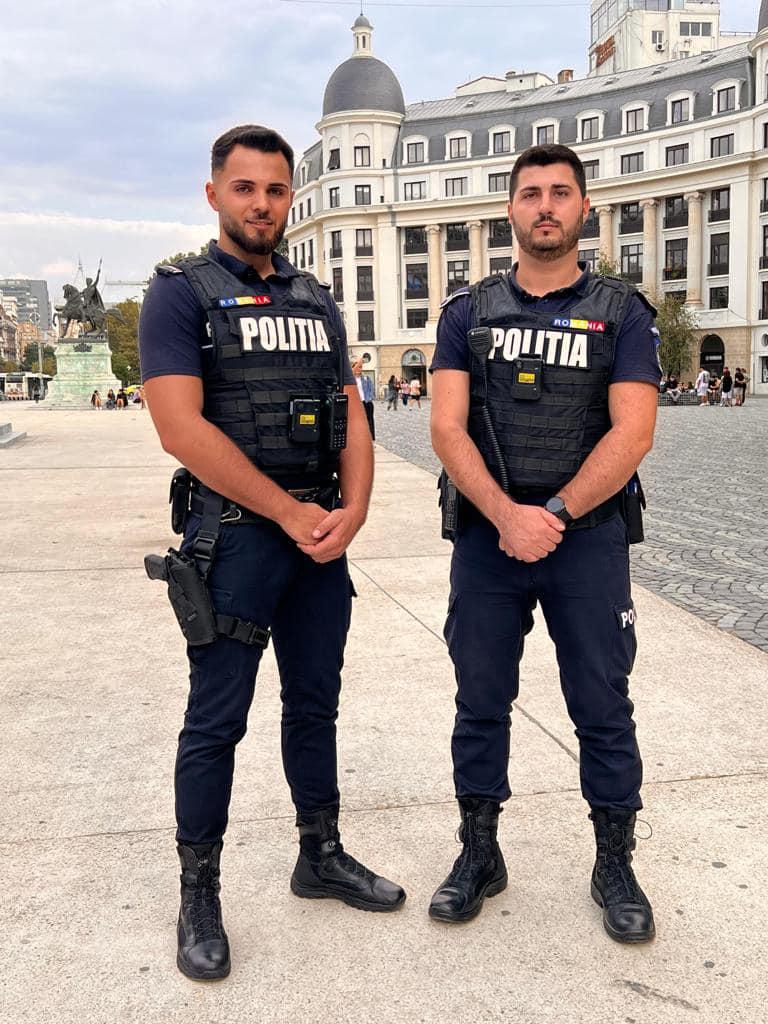 ”Noi doar ne-am făcut datoria!” Ei sunt cei doi polițiști care au salvat un bărbat care și-a dat foc în Centru Vechi din București 861154