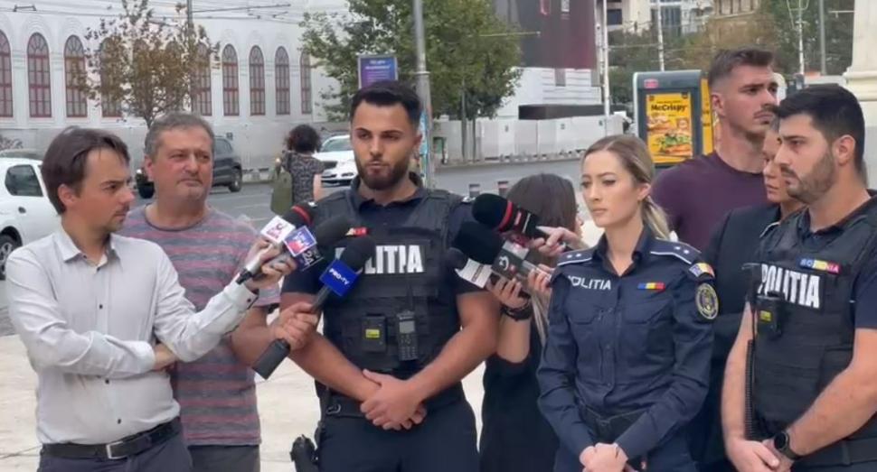 ”Noi doar ne-am făcut datoria!” Ei sunt cei doi polițiști care au salvat un bărbat care și-a dat foc în Centru Vechi din București 861156